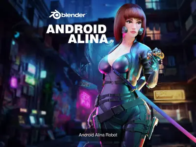 Android Female Collection 3D Model Pack