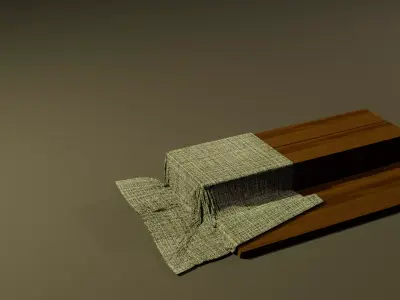low poly plank pile GAME READY Low-poly 3D model