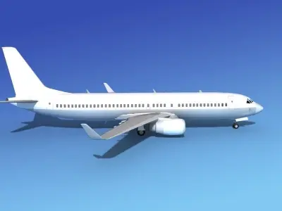 Boeing 737-800ER Unmarked 1 3D model