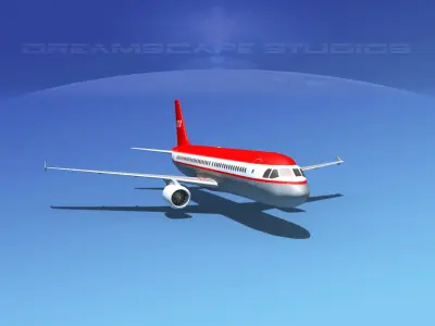 Airbus A320 LP LTU Low-poly 3D model