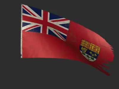 Canada Flag Low-poly 3D model