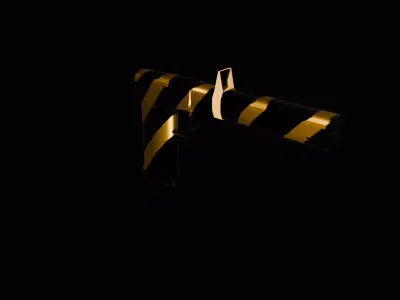 low poly video game gun Free low-poly 3D model