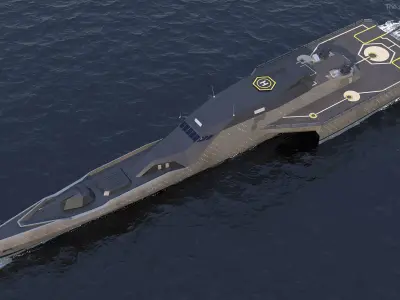 Frigate Blue Shark 3D model