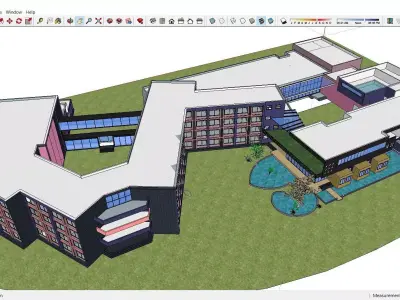 Sketchup Recreational Tourism building AA2 3D model