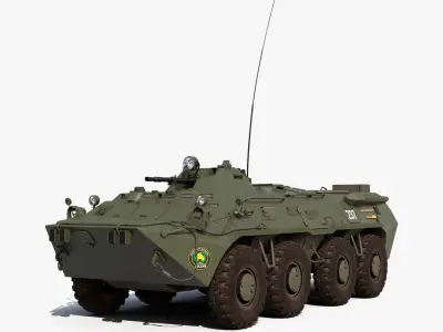 Amphibious Armoured Personnel Carrier BTR-80 3D model