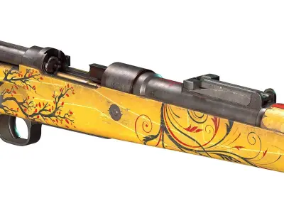 Mauser 98k Low-poly 3D model