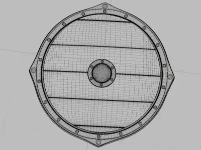 Realistic Viking Shield 3D Model 3D model