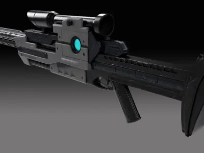 Energy or Laser Rifle Concept v02 3D model