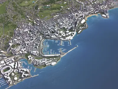 Monaco Low-poly 3D model
