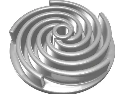 Classic Vortex Impeller Low-poly 3D model