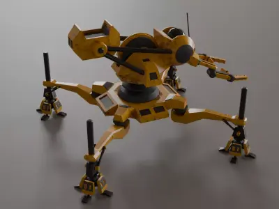 MTM-8 Robotic Loader - Half-Life 1 - Industrial Robot Low-poly 3D model