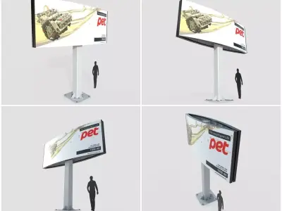 Billboard M4 Low-poly 3D model