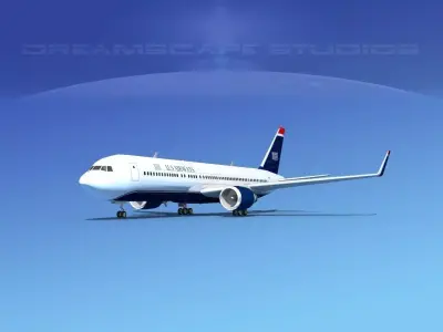 Boeing 767-300 US Air 3D model