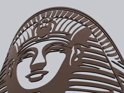 Egyptian Symbols - 054 - B - Topology Low-poly 3D model