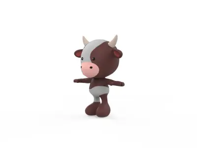 Character003 Cow Animal Low-poly 3D model