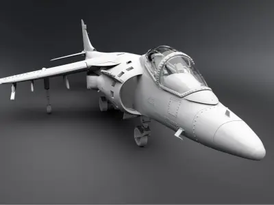 Harrier Jump Jet scale model 3D print model