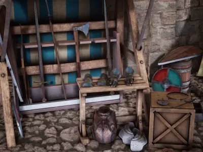 Medieval Armor  70 Assets Low-poly 3D model