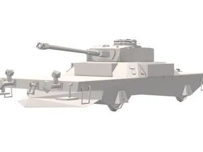Tank Low Poly 3D model