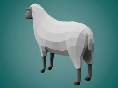 Stylized SHEEP Low-poly 3D model