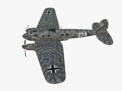 Heinkel He 111 5J-GH Low-poly 3D model