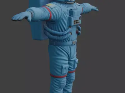 Realistic Astronaut Space Suit 3D model 14