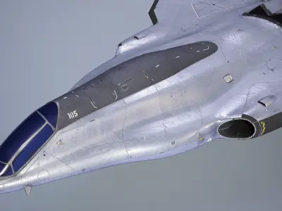 Sci-Fi Spacefighter Dart Low-poly 3D model