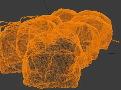 Sushi Rolls with tataki salmon and chili pepper threads  3D model