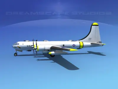 Boeing B-50 Superfortress V06 3D model