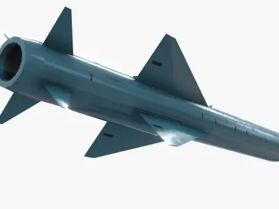 ASM-2 Japanese Anti-Ship Cruise Missile Low-poly 3D model