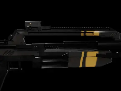 Halo Battlerifle Low-poly 3D model
