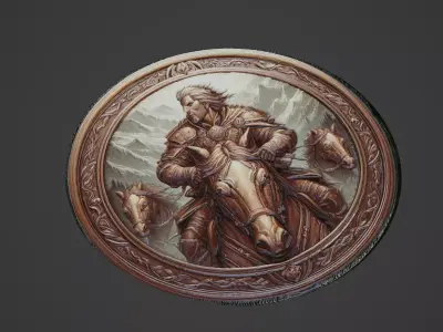 Alp Arslan Medallion 3D print model