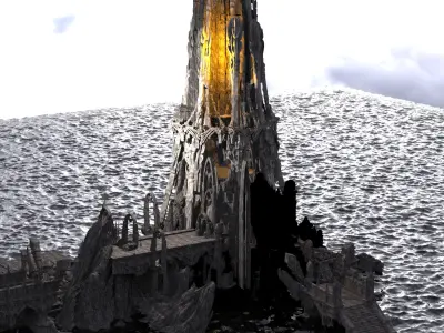 Dark Moria ore Tower 4 3D model