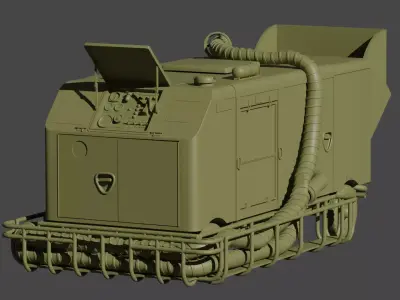 RAF STAD 250 Aircraft Air Starter Trolley 3D print model