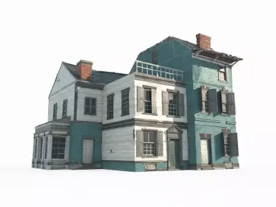 17th century urban buildings 3D model