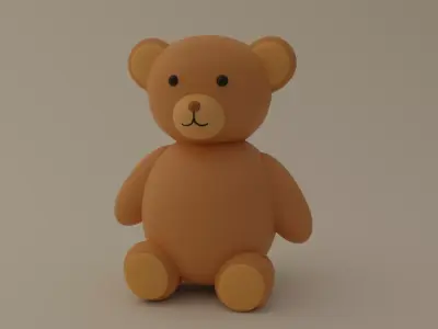 Teddy Bear Low-poly 3D model