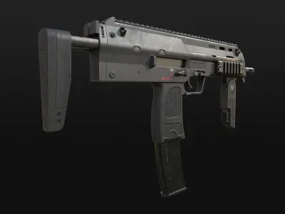 MP7 PBR Game-Ready Low-poly 3D model