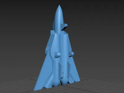 Printable fighter toy and key ring 3D print model