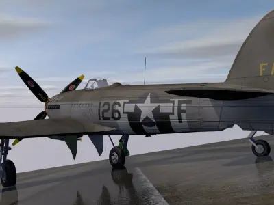 Hawker Typhoon Mk-1B Late - USAF 3D model