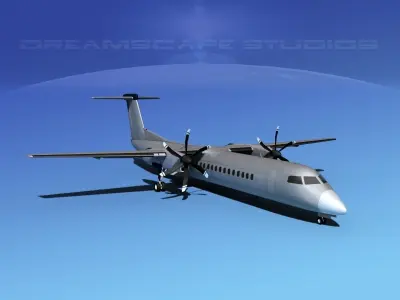 Dehaviland DHC-8 400 Bare Metal 3D model