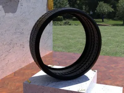 ORTAS TIRE NO 46 GAME READY Low-poly 3D model