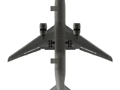 Boeing 777-200ER Generic white 3D model