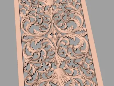 European furniture 3D relief models for CNC wood engraving E231 3D model