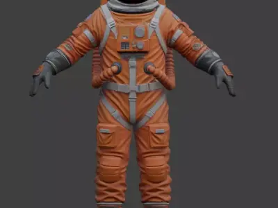 Realistic Astronaut Space Suit 3D model 11
