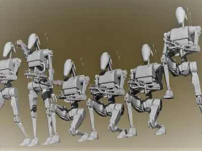 miniatures battledroid pack 01 3D print model