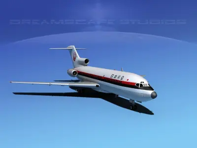 Boeing 727-100 Japan Airlines 2 3D model