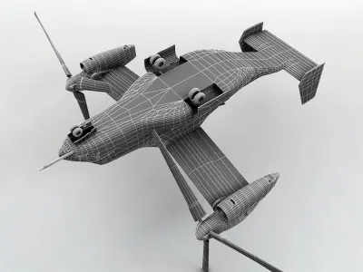 V-22 Osprey Helicopter -2 Low-poly 3D model
