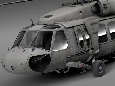 Sikorsky UH-60a Black Hawk 3D model