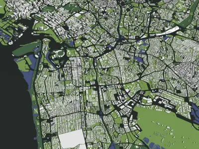 Singapore - city and mass buildings 3D model