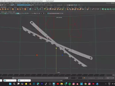 Inosuke Hashibira Swords Demon Slayer Low-poly 3D model