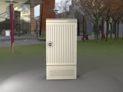 Electrical Distribution Cabinet 144 Low-poly 3D model